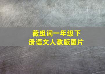 薇组词一年级下册语文人教版图片