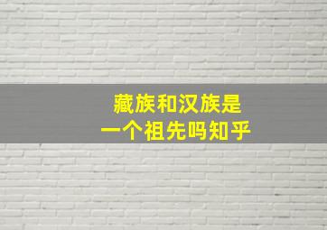 藏族和汉族是一个祖先吗知乎