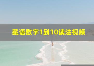 藏语数字1到10读法视频