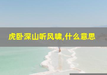 虎卧深山听风啸,什么意思