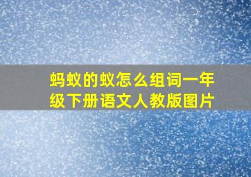 蚂蚁的蚁怎么组词一年级下册语文人教版图片