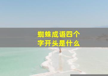 蜘蛛成语四个字开头是什么