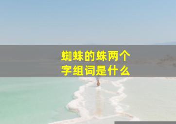 蜘蛛的蛛两个字组词是什么