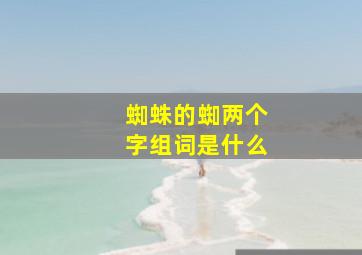 蜘蛛的蜘两个字组词是什么