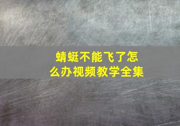 蜻蜓不能飞了怎么办视频教学全集