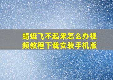 蜻蜓飞不起来怎么办视频教程下载安装手机版