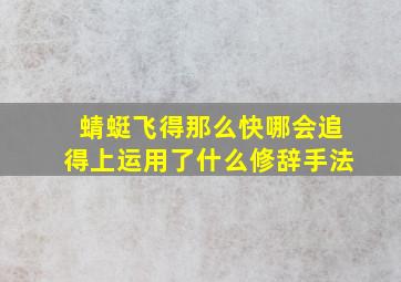 蜻蜓飞得那么快哪会追得上运用了什么修辞手法