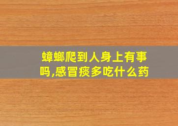 蟑螂爬到人身上有事吗,感冒痰多吃什么药