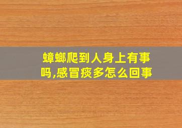 蟑螂爬到人身上有事吗,感冒痰多怎么回事