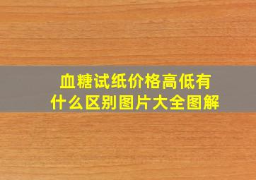 血糖试纸价格高低有什么区别图片大全图解