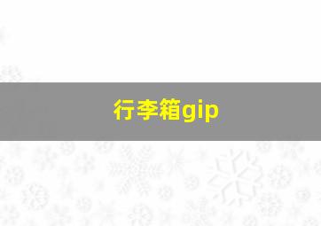 行李箱gip