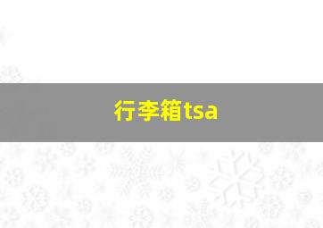 行李箱tsa