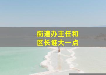 街道办主任和区长谁大一点