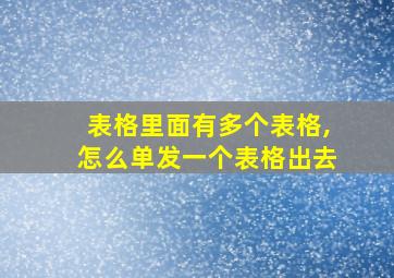 表格里面有多个表格,怎么单发一个表格出去