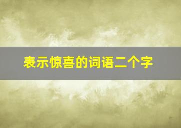 表示惊喜的词语二个字