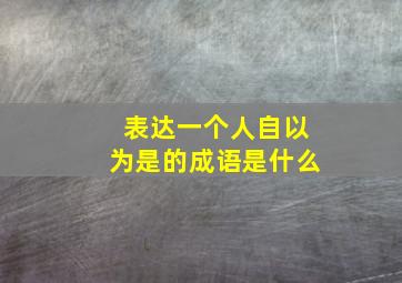 表达一个人自以为是的成语是什么