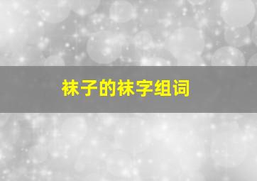 袜子的袜字组词