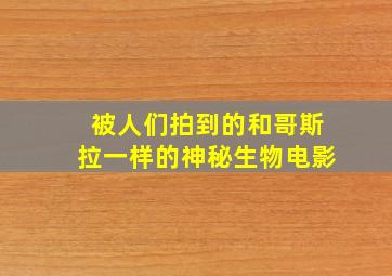 被人们拍到的和哥斯拉一样的神秘生物电影