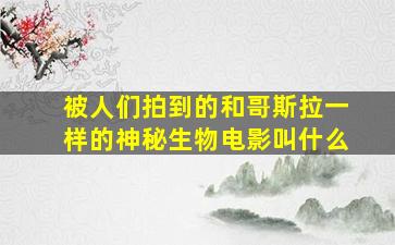 被人们拍到的和哥斯拉一样的神秘生物电影叫什么