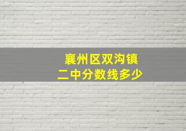 襄州区双沟镇二中分数线多少