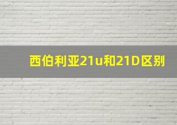 西伯利亚21u和21D区别