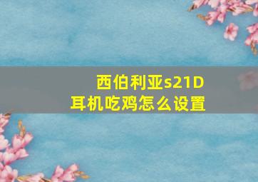 西伯利亚s21D耳机吃鸡怎么设置