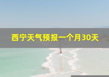 西宁天气预报一个月30天