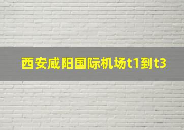 西安咸阳国际机场t1到t3