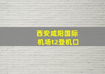 西安咸阳国际机场t2登机口