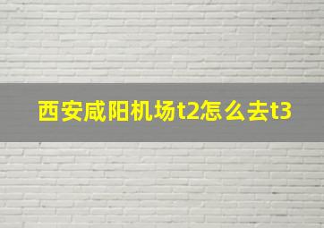 西安咸阳机场t2怎么去t3