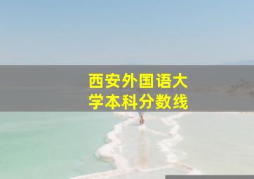 西安外国语大学本科分数线