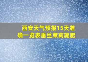 西安天气预报15天准确一览表垂丝茉莉施肥