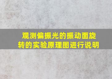 观测偏振光的振动面旋转的实验原理图进行说明