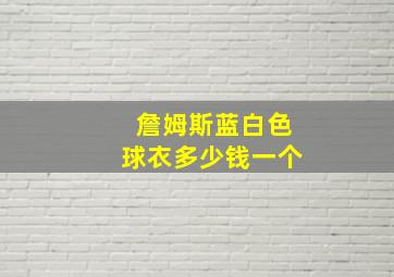 詹姆斯蓝白色球衣多少钱一个