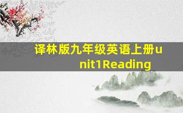 译林版九年级英语上册unit1Reading