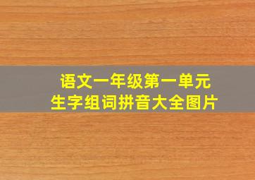 语文一年级第一单元生字组词拼音大全图片