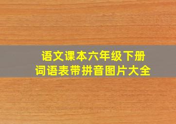 语文课本六年级下册词语表带拼音图片大全