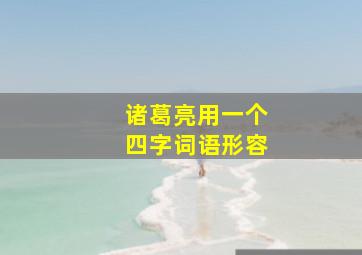 诸葛亮用一个四字词语形容