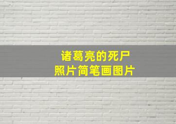 诸葛亮的死尸照片简笔画图片