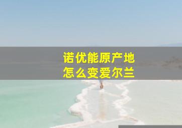 诺优能原产地怎么变爱尔兰