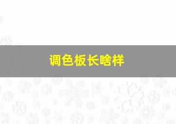 调色板长啥样