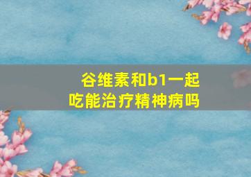 谷维素和b1一起吃能治疗精神病吗