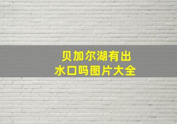 贝加尔湖有出水口吗图片大全