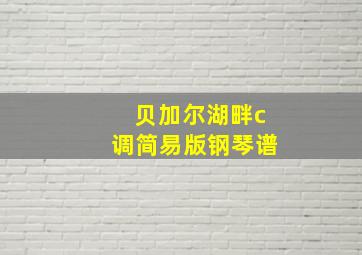 贝加尔湖畔c调简易版钢琴谱