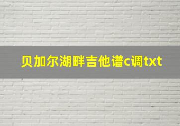 贝加尔湖畔吉他谱c调txt