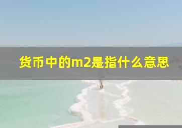 货币中的m2是指什么意思