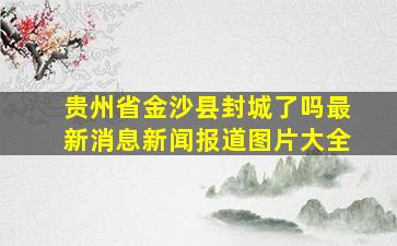 贵州省金沙县封城了吗最新消息新闻报道图片大全