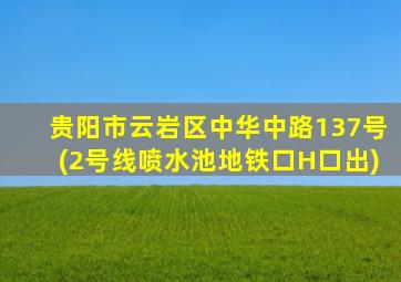 贵阳市云岩区中华中路137号(2号线喷水池地铁口H口出)