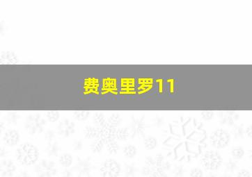 费奥里罗11