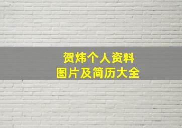 贺炜个人资料图片及简历大全